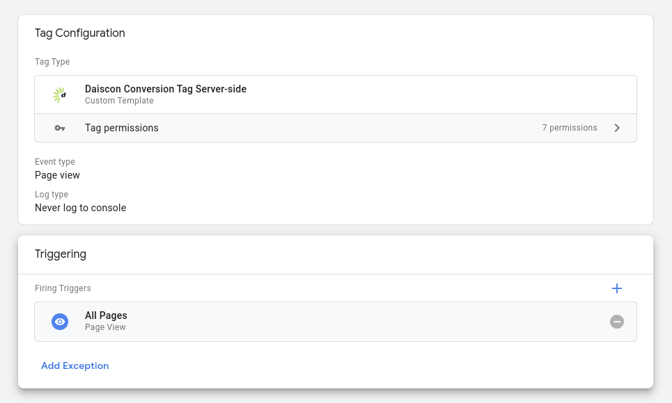 Stel de All Pages-trigger in voor de page view tag.